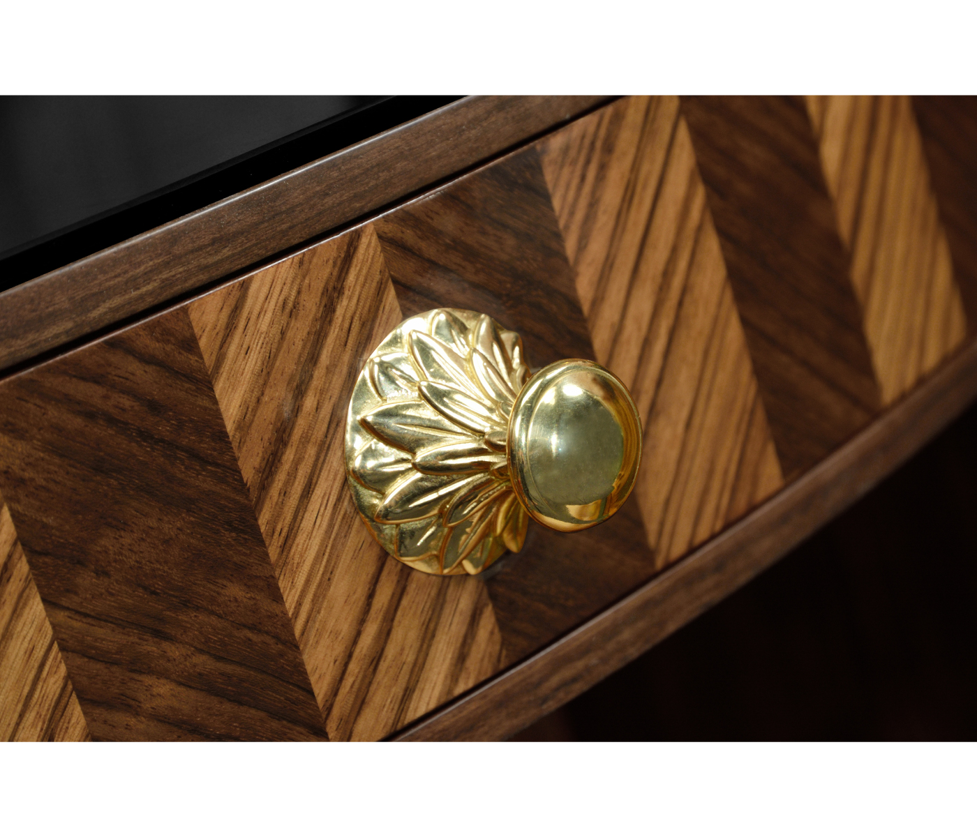 Feather Inlay Drinks Cabinet