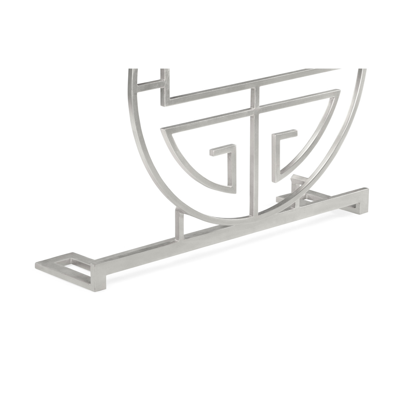 Silver Oriental Medallion Emperor Red Console Table 