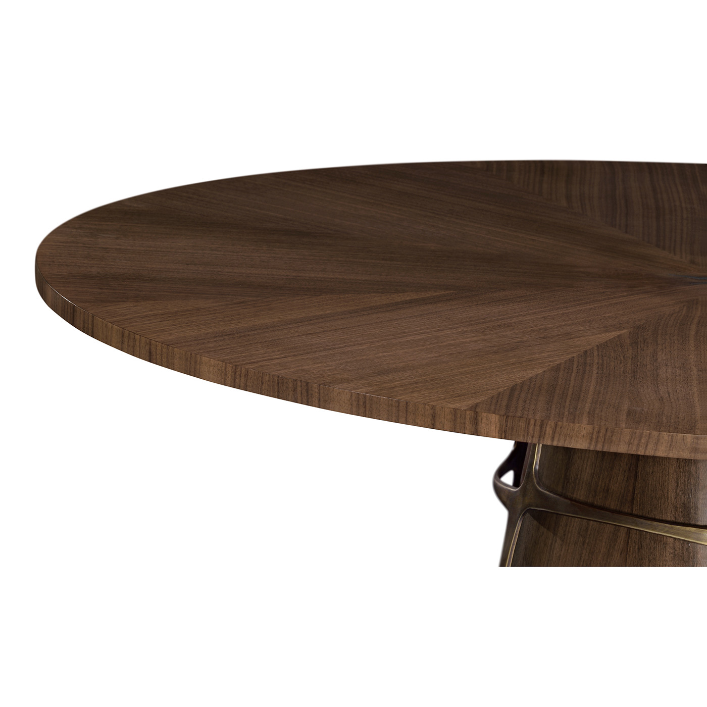 Circular Natural Walnut Dining Table 48