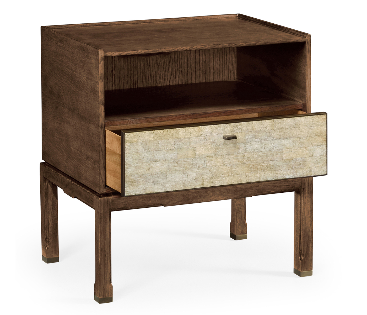 Small Natural Walnut Bedside Table