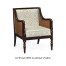 Bergere Brown Rattan Matte Sides & Back Occasional Chair