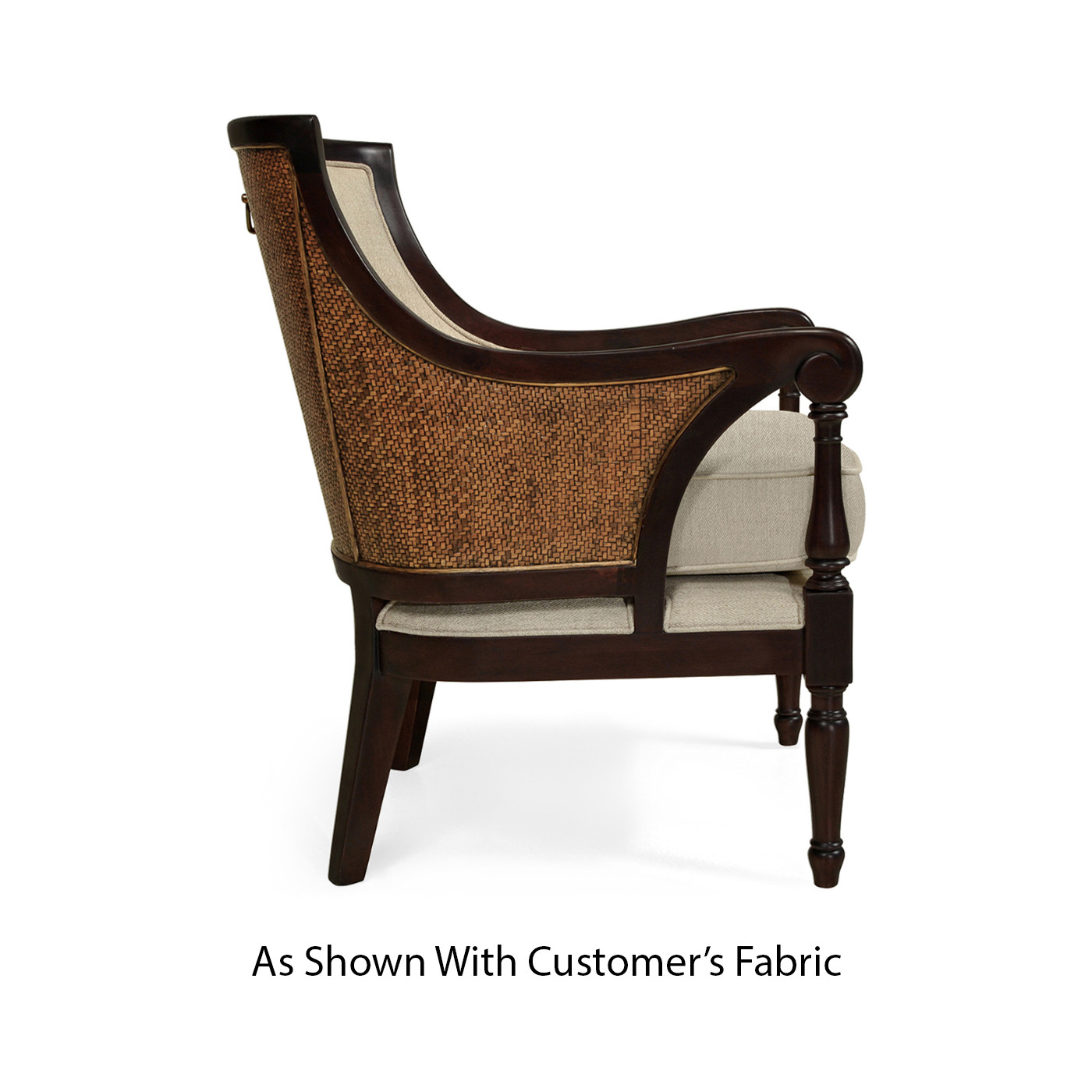 Langkawi Curved Rattan Back Occasional Chair