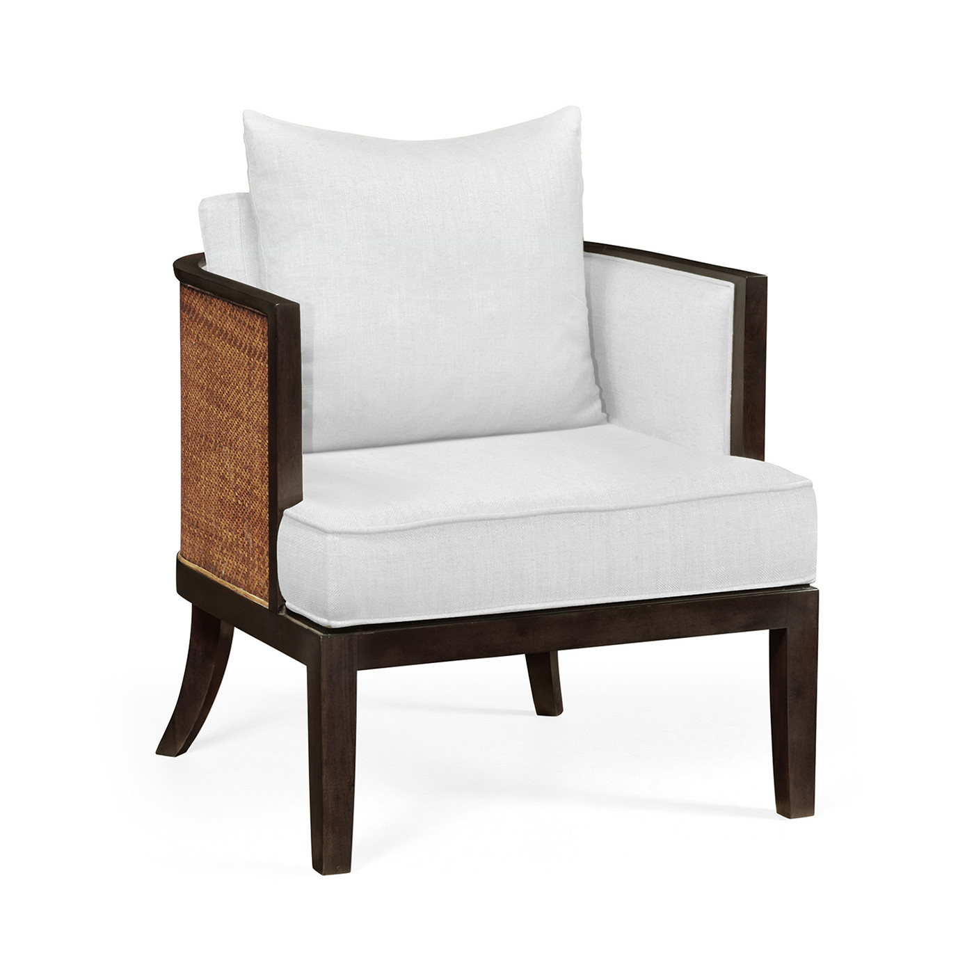 Langkawi Occasional Tub Chair with Rattan Matte Back