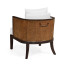 Langkawi Occasional Tub Chair with Rattan Matte Back