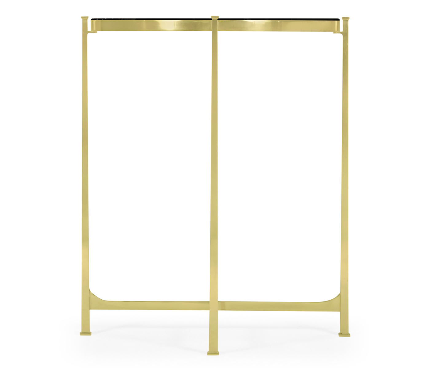 Medium Solid Brass & Eggshell & Laquer Top Round Lamp Table