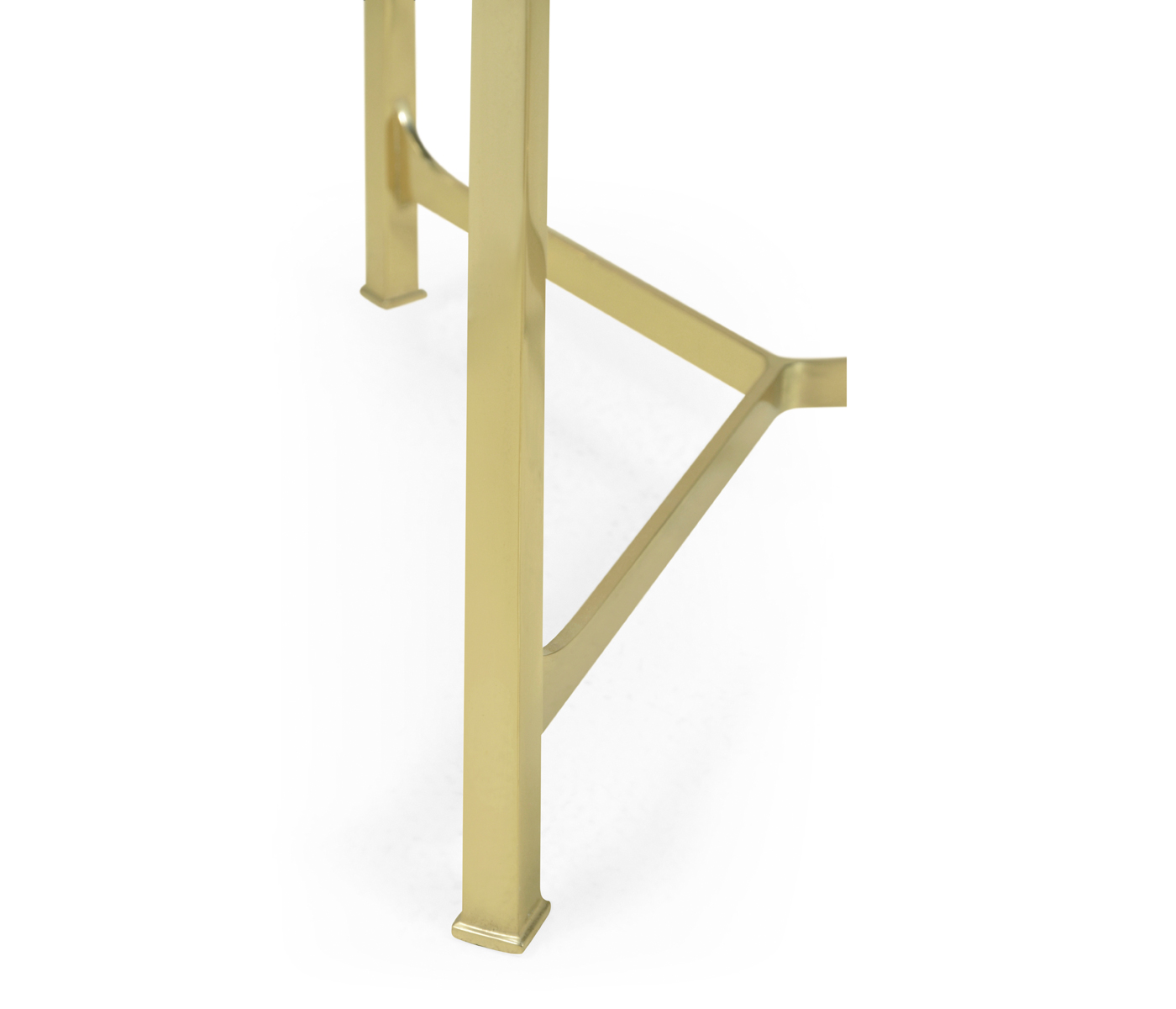 Medium Solid Brass & Eggshell & Laquer Top Round Lamp Table