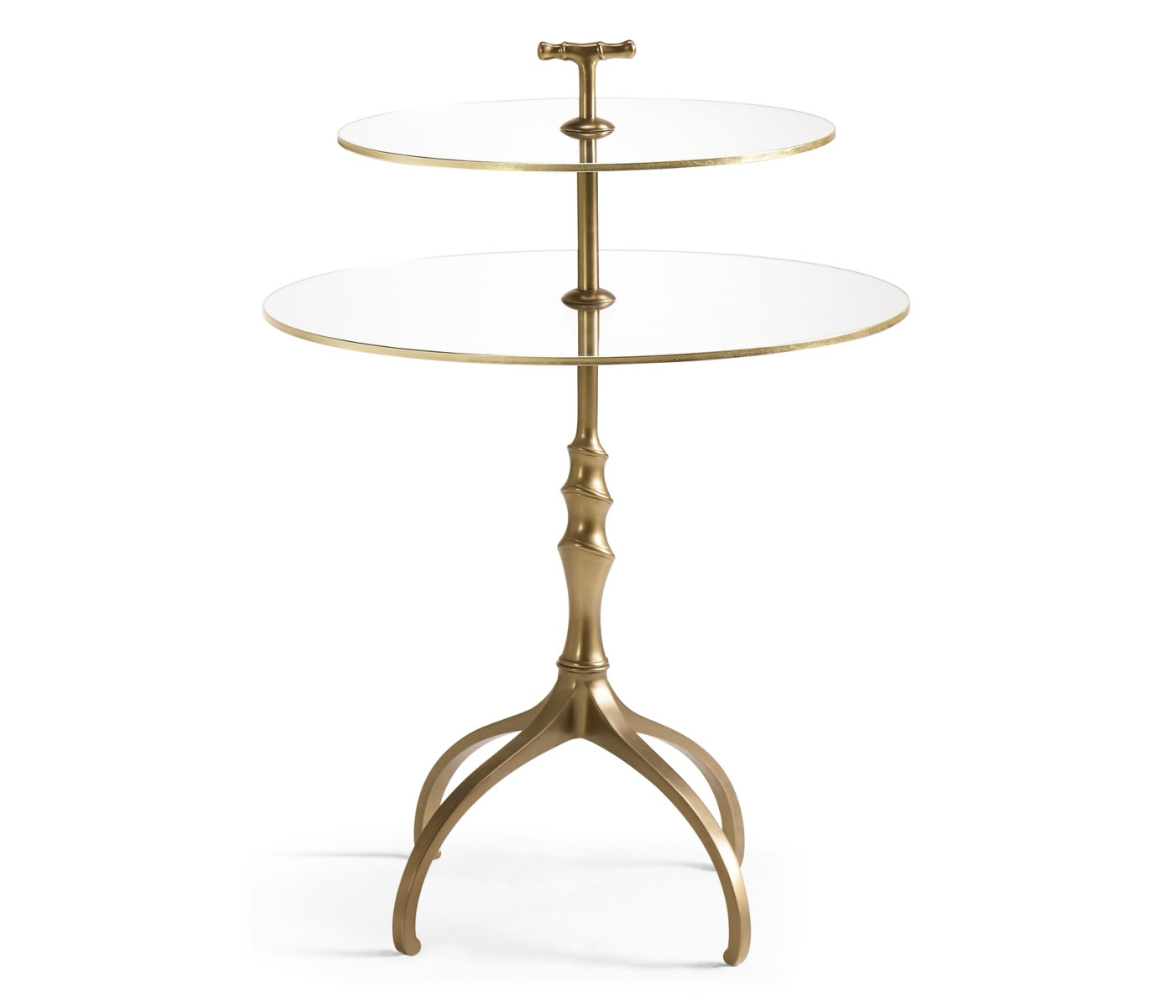Round Bronze & Glass Side Table