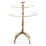 Round Bronze & Glass Side Table