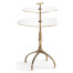 Round Bronze & Glass Side Table