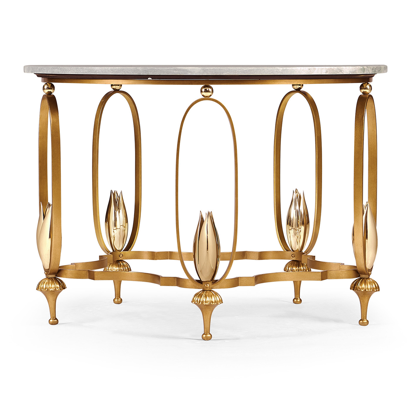 Gilded Centre Table with Green Marble Top