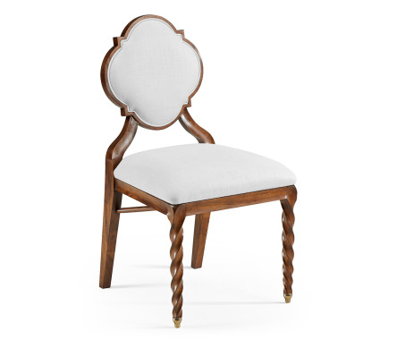 Walnut Barleytwist Dining Side Chair