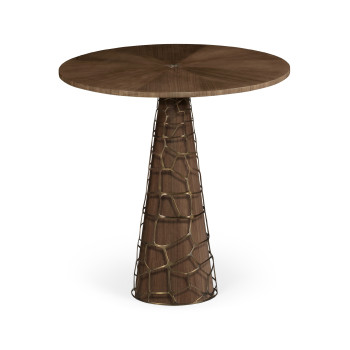 Circular Natural Walnut Counter Table 36