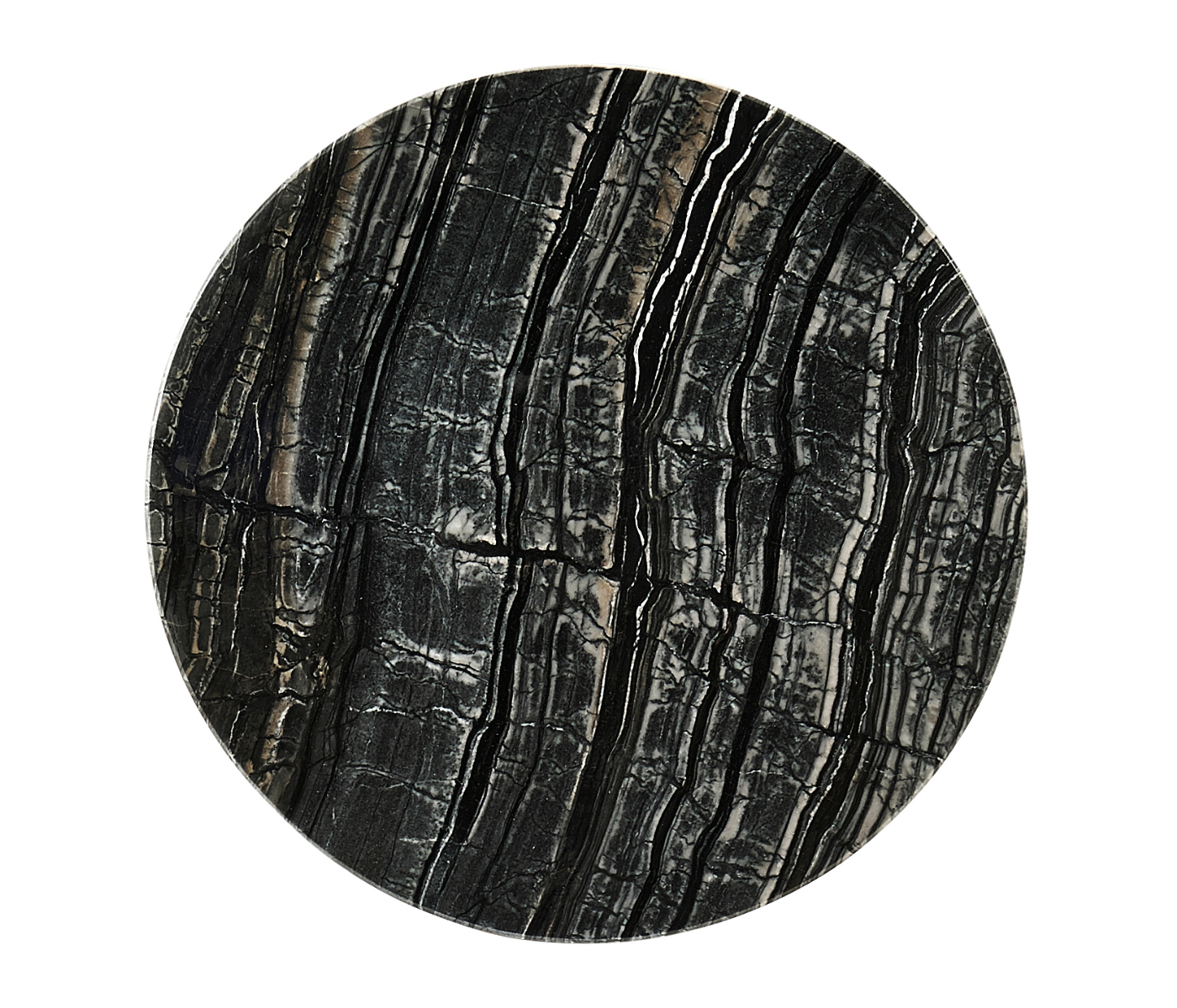 Brass & Marble Round Side Table