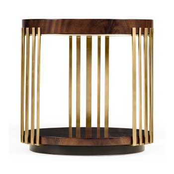 Round Antique Mahogany End Table