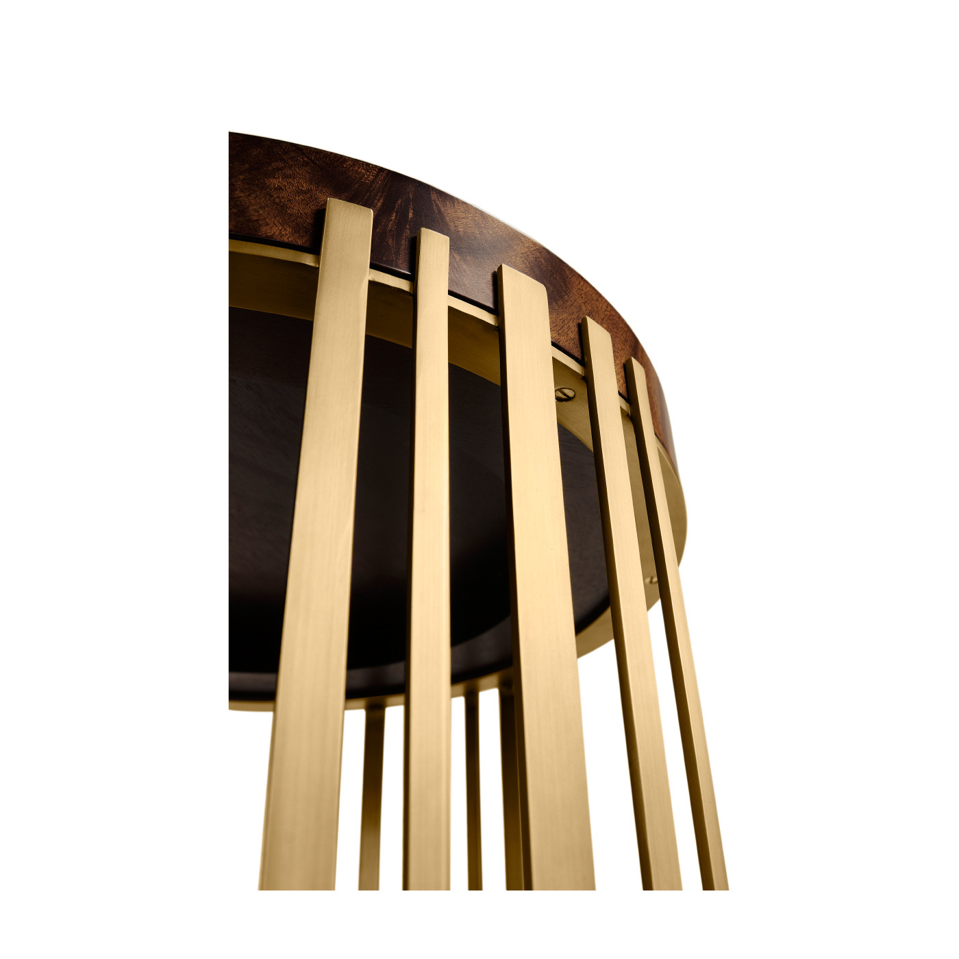 Round Antique Mahogany End Table