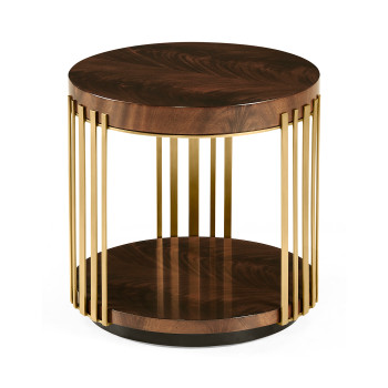 Round Antique Mahogany End Table