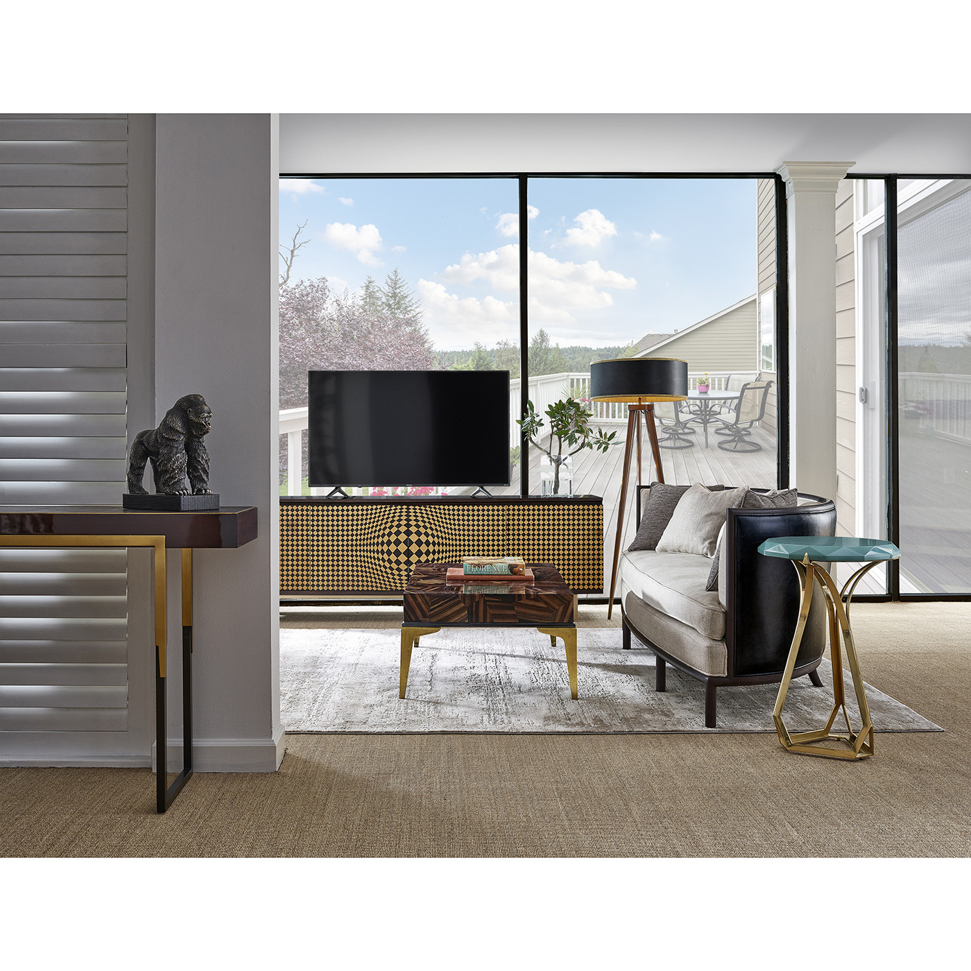 3D Op Art TV Entertainment Unit