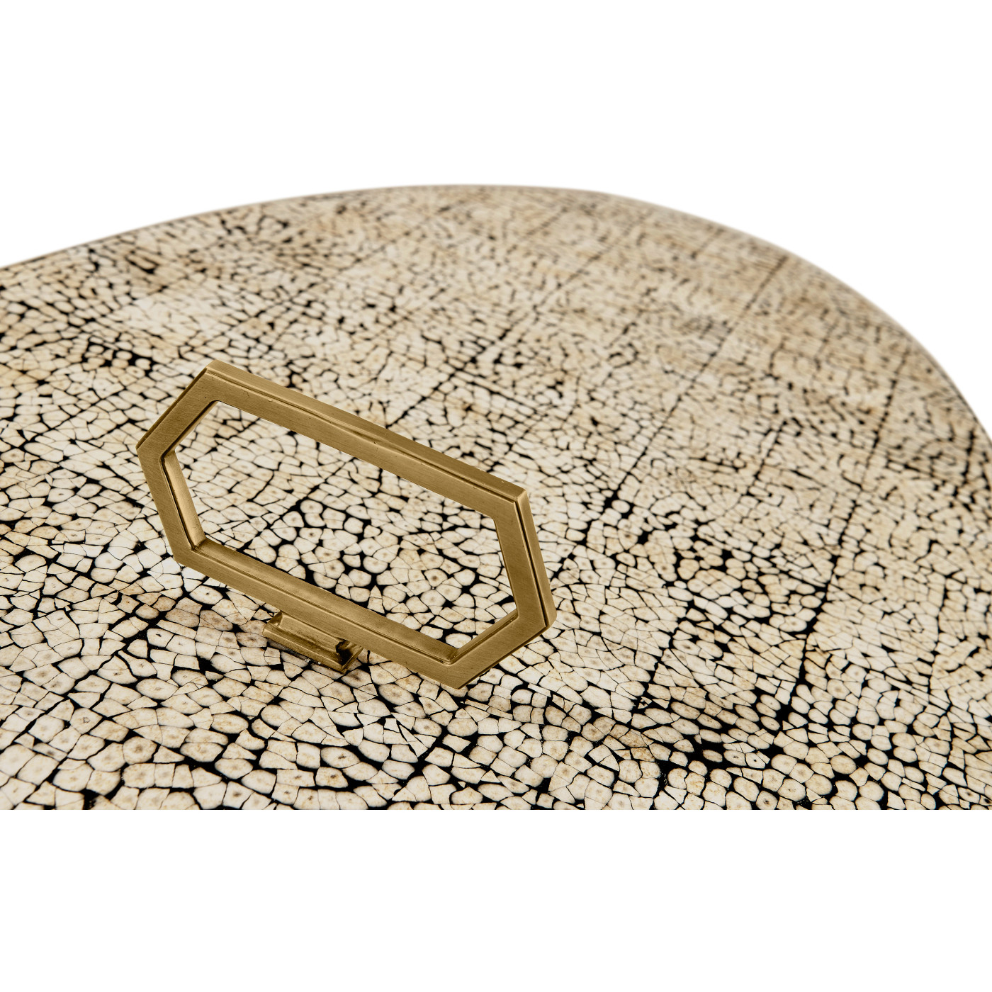 Honey Eggshell Sofa End Table