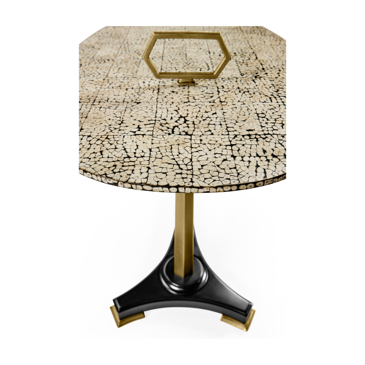 Honey Eggshell Sofa End Table