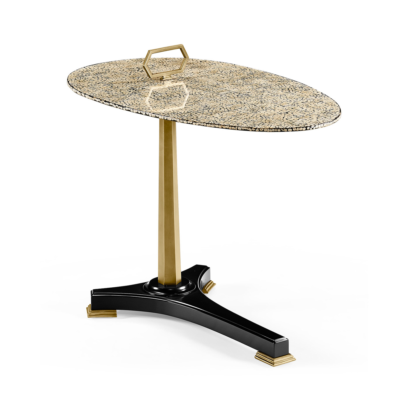 Honey Eggshell Sofa End Table