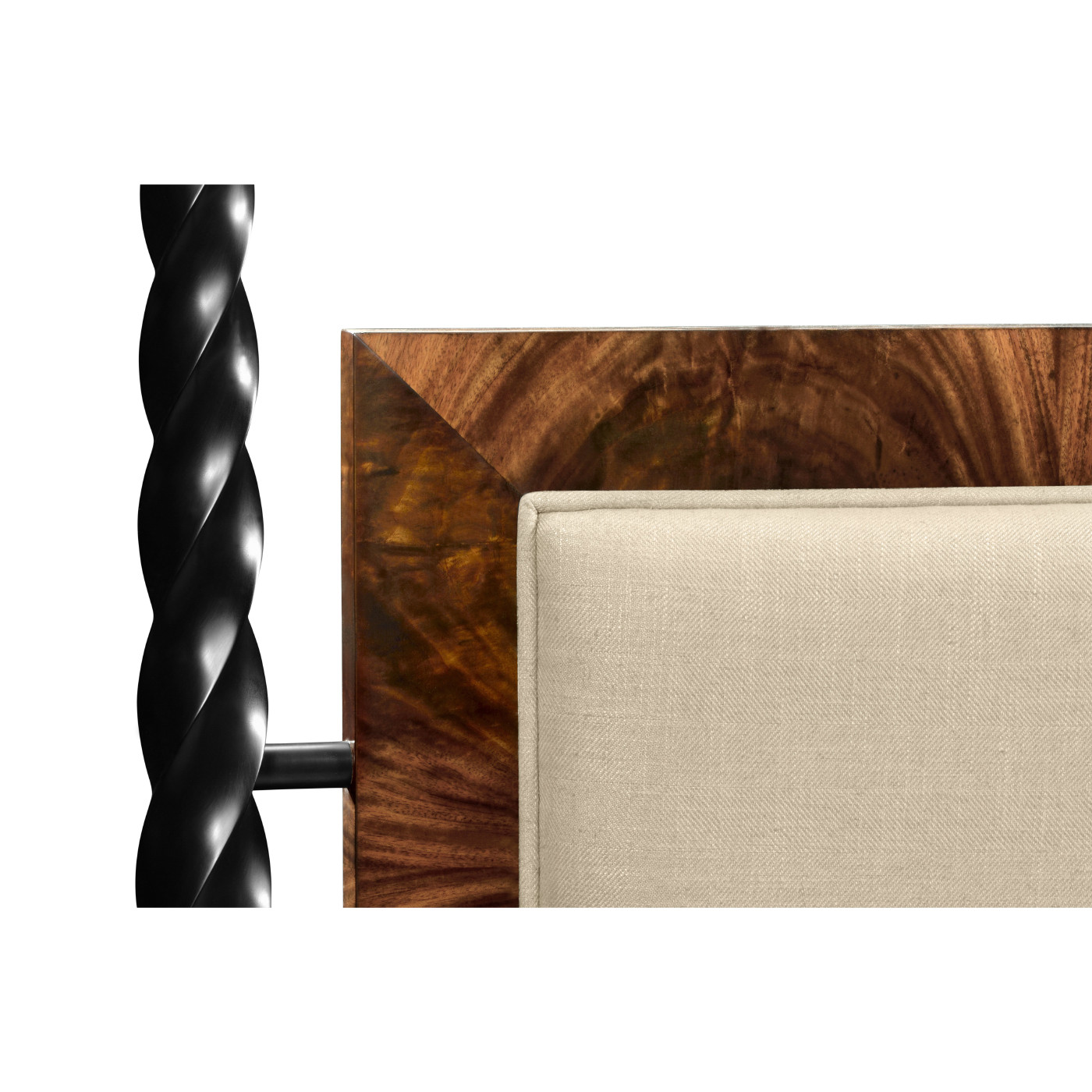 Tropical Walnut & Black Barleytwist UK King Bed