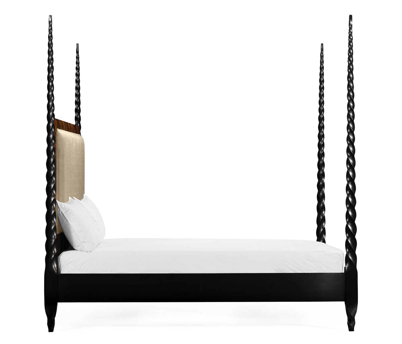 Tropical Walnut & Black Barleytwist US King Bed