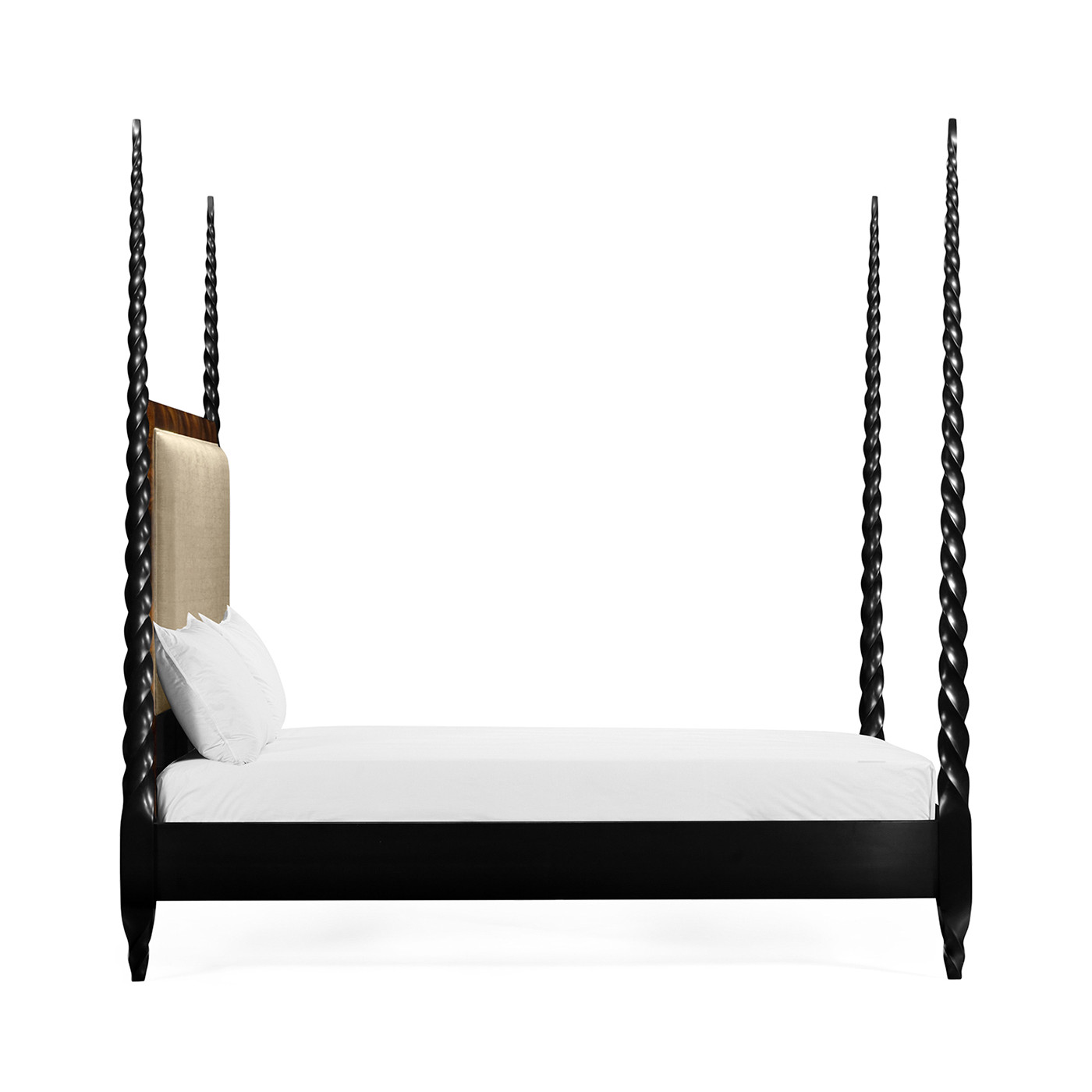 Tropical Walnut & Black Barleytwist US Queen Bed