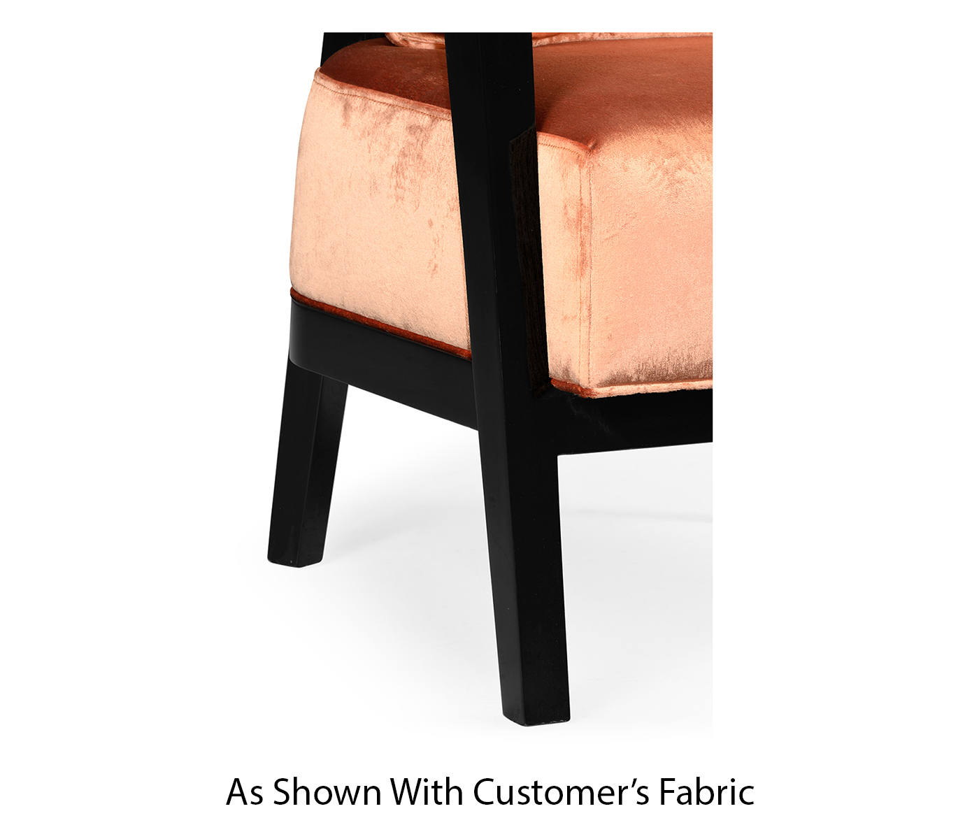 Smoky Black Tub Chair with Back Pillow