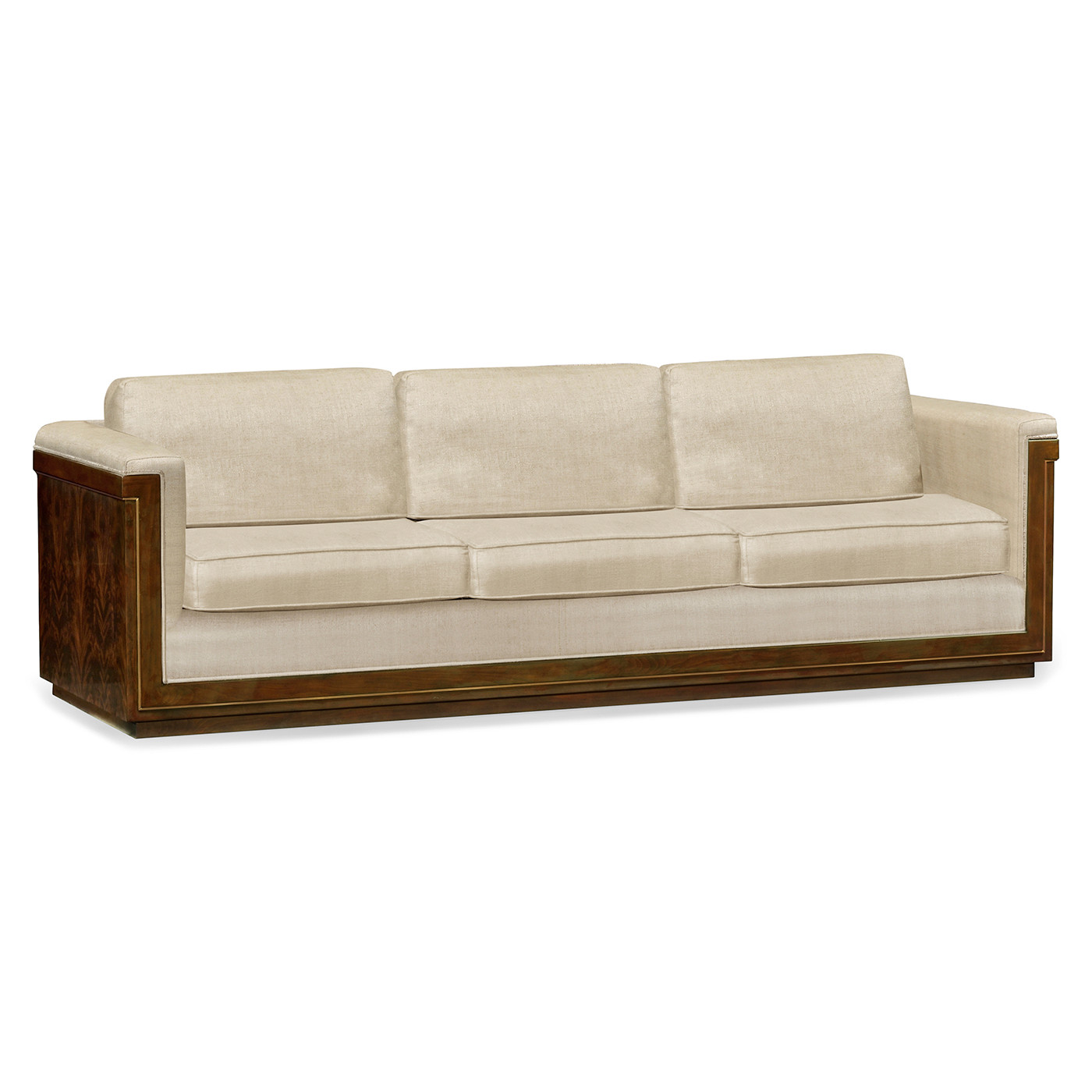 Antique Mahogany Brown High Lustre Sofa