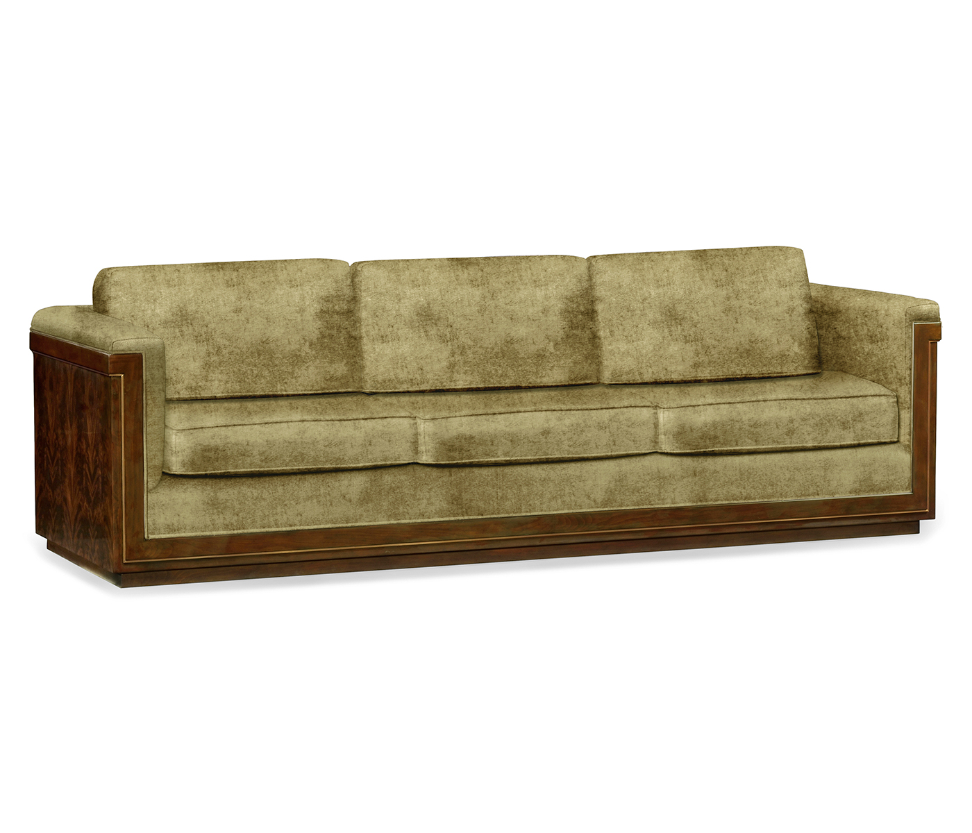 Antique Mahogany Brown High Lustre Sofa