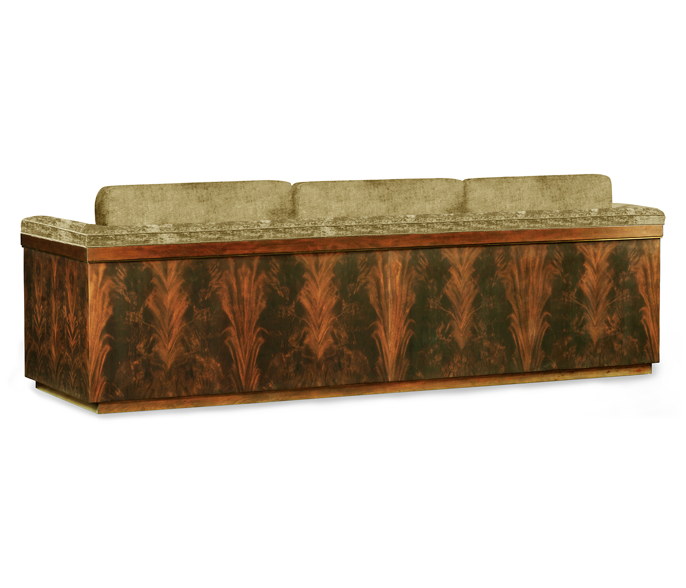 Antique Mahogany Brown High Lustre Sofa