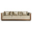 Antique Mahogany Brown High Lustre Sofa