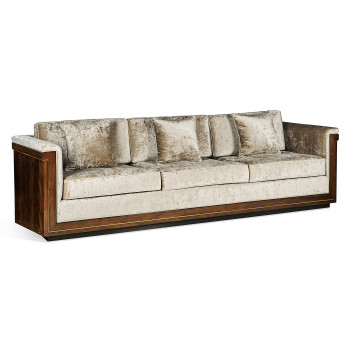 Antique Mahogany Brown High Lustre Sofa