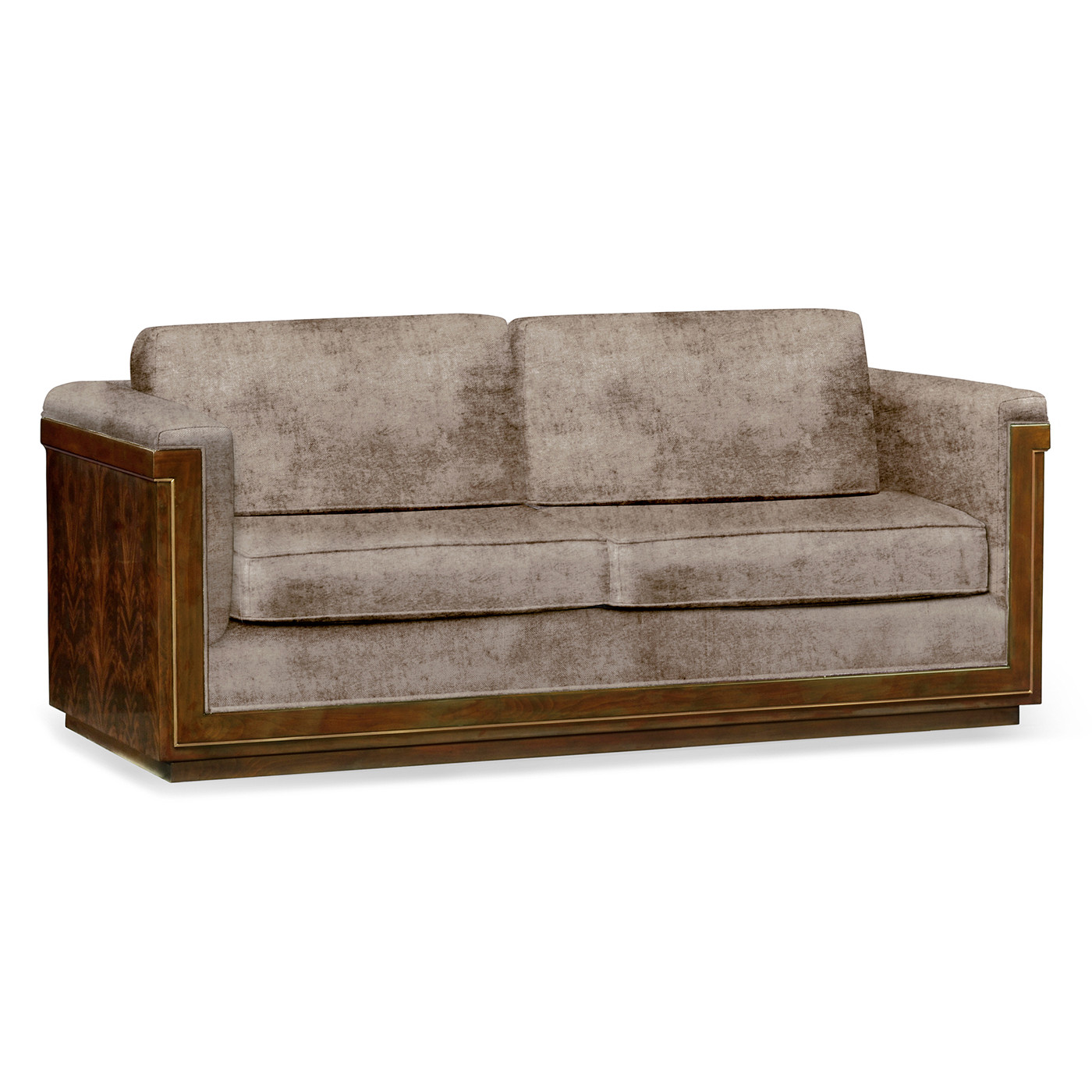 Antique Mahogany Brown High Lustre Sofa