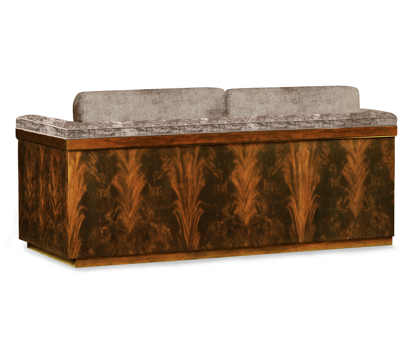 Antique Mahogany Brown High Lustre Sofa