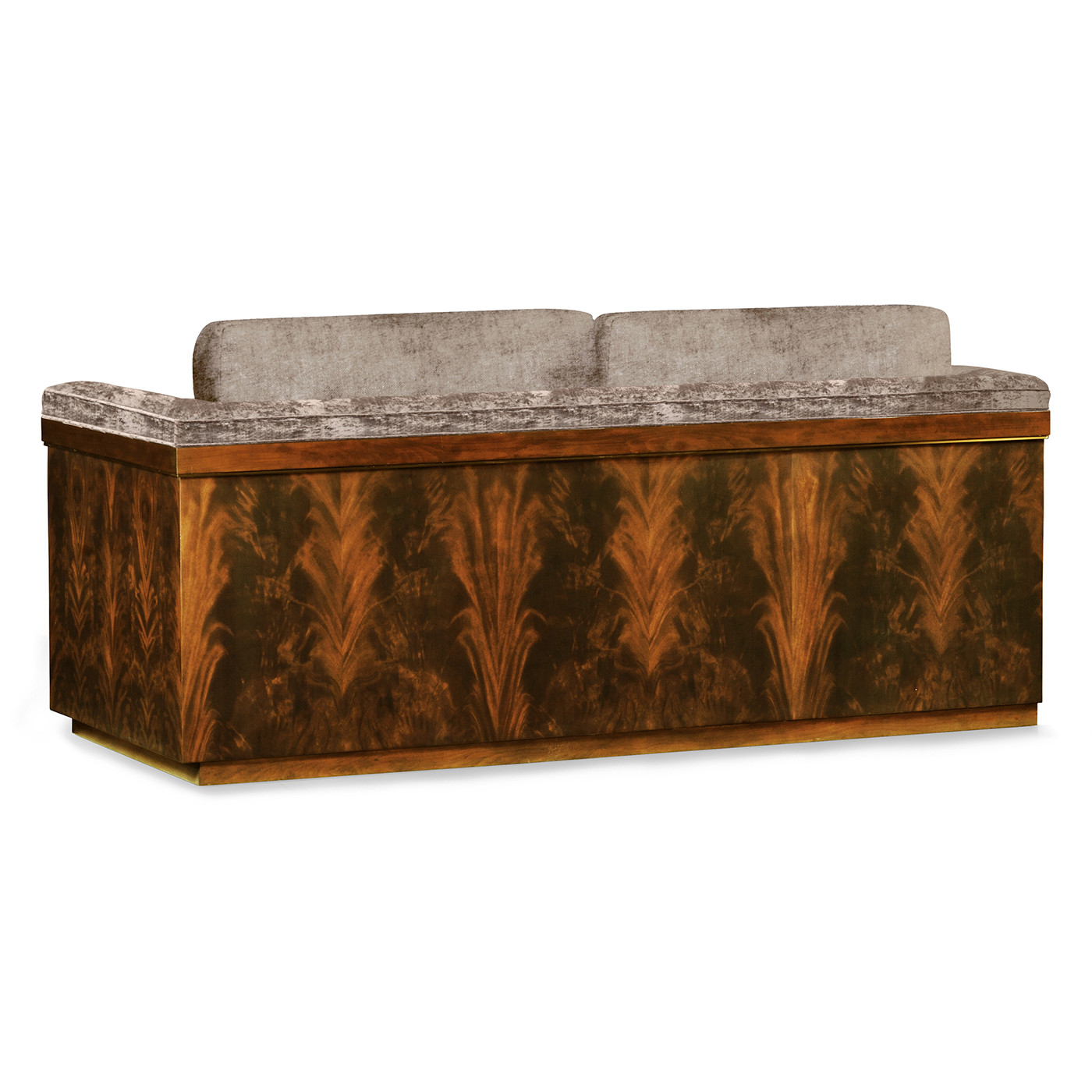 Antique Mahogany Brown High Lustre Sofa