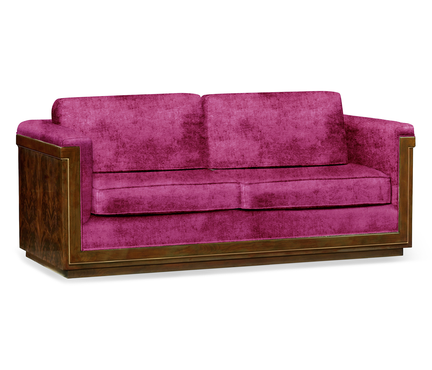 Antique Mahogany Brown High Lustre Sofa