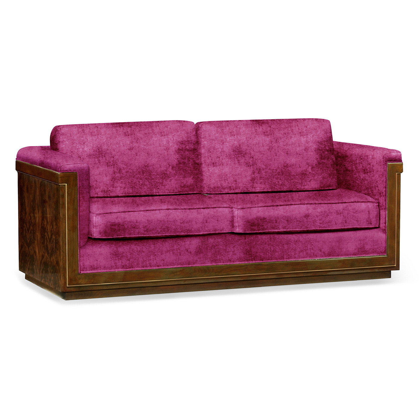 Antique Mahogany Brown High Lustre Sofa