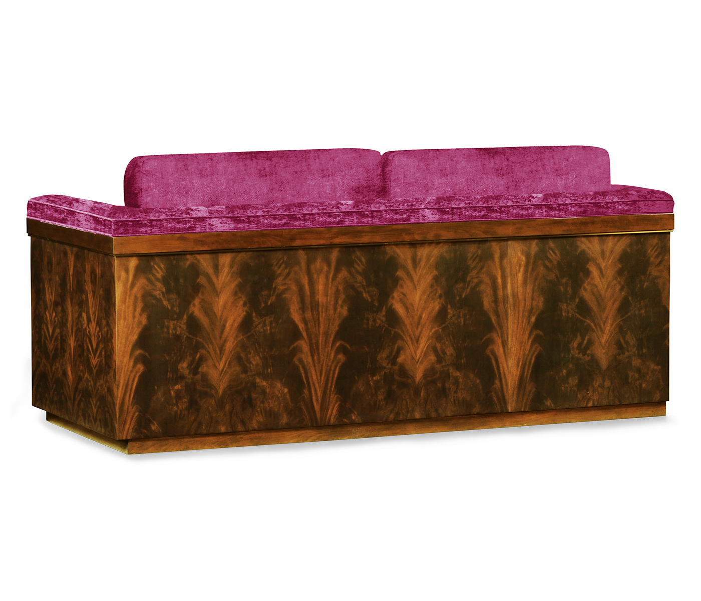 Antique Mahogany Brown High Lustre Sofa