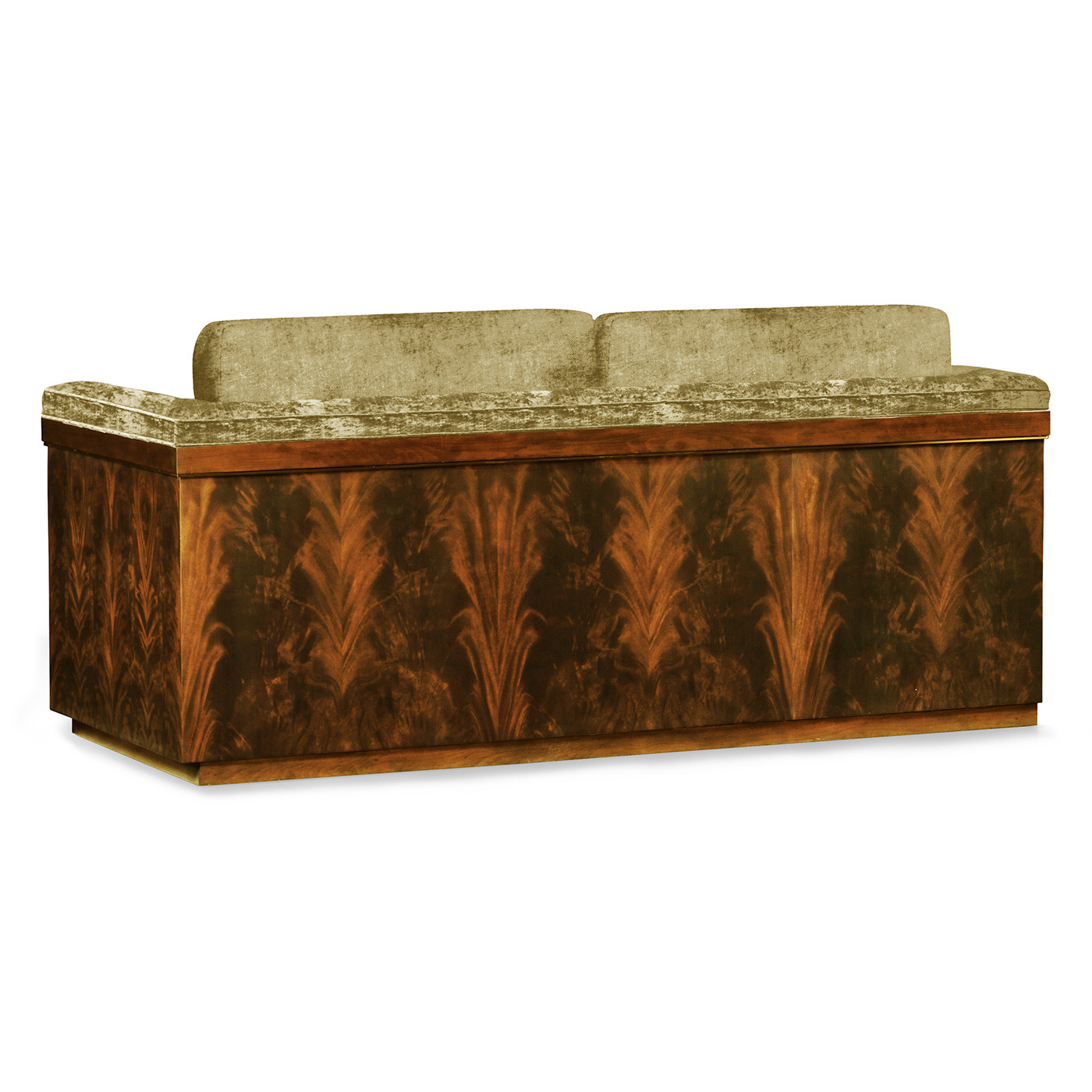 Antique Mahogany Brown High Lustre Sofa