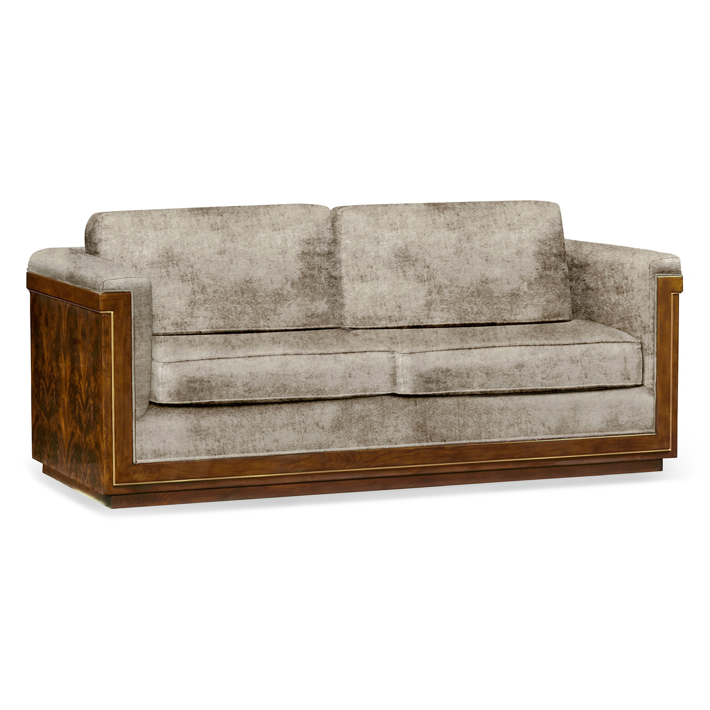 Antique Mahogany Brown High Lustre Sofa