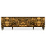Dark Gold Walnut & Hand Painted TV Cabinet