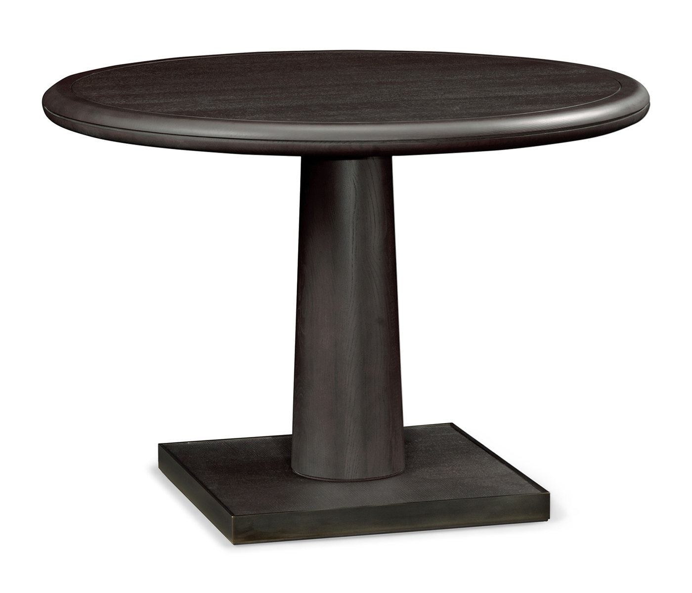 Round Dark Brown Ash Dining Table