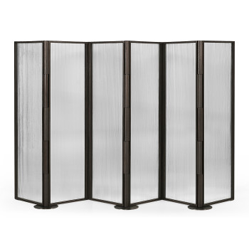 Dark Brown Ash & Grooved Glass Screen