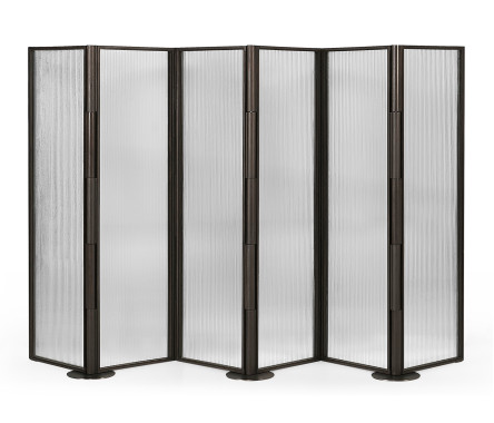 Dark Brown Ash & Grooved Glass Screen