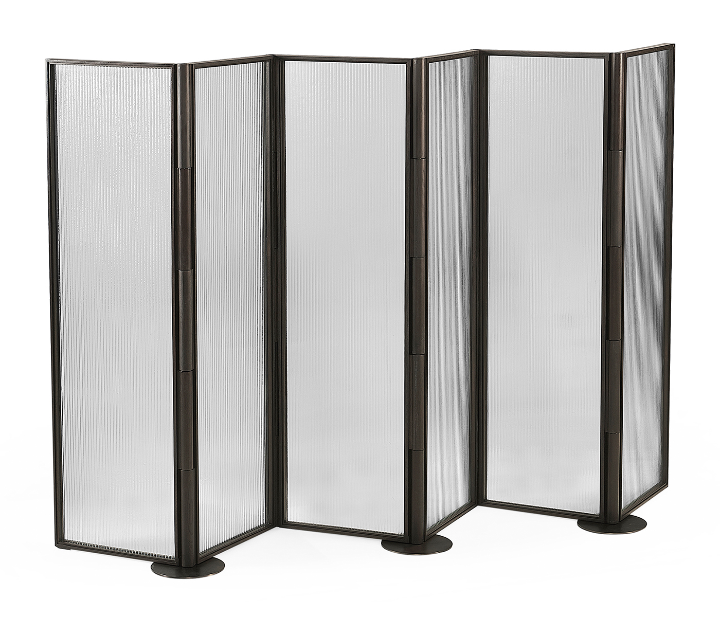 Dark Brown Ash & Grooved Glass Screen