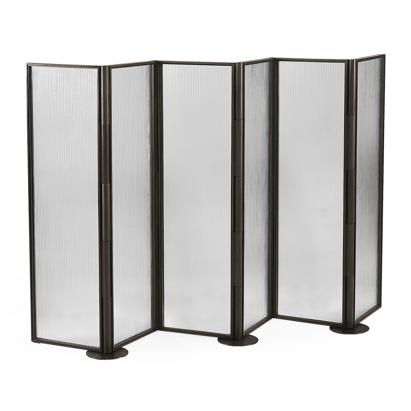 Dark Brown Ash & Grooved Glass Screen