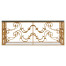 Rectangular Arabesque Gilded Iron Coffee Table with 20mm Clear Glass Top