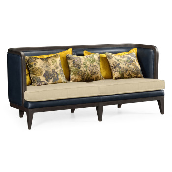 Curved Dark Brown Ash Sofa