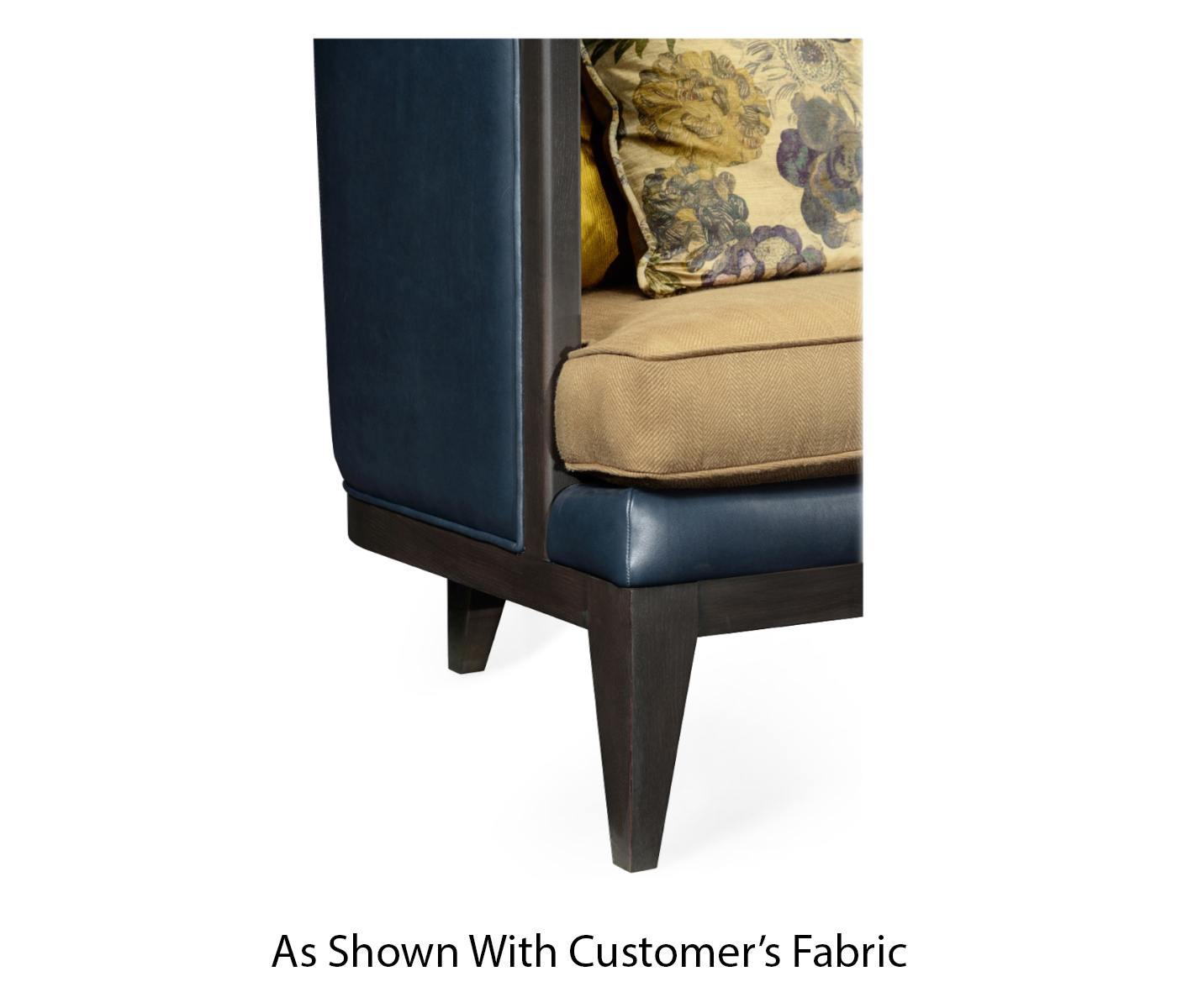 Curved Dark Brown Ash Sofa